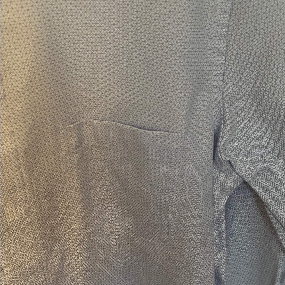 Pronto Uomo Express Men's Pale Blue Patterned Dress Shirt size 16 34/35 - Picture 4 of 4